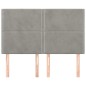 vidaXL Cabeceros 4 unidades terciopelo gris claro 72x5x78/88 cm vidaXL Cabeceros 4 unidades terciopelo gris claro 72x5x78/88 cm
