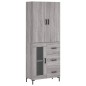 vidaXL Aparador alto madera contrachapada gris sonoma 69,5x34x180 cm vidaXL Aparador alto madera contrachapada gris sonoma 69,5x34x180 cm