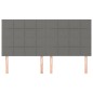 vidaXL Cabeceros 4 unidades de tela gris oscuro 80x5x78/88 cm