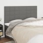 vidaXL Cabeceros 4 unidades de tela gris oscuro 90x5x78/88 cm vidaXL Cabeceros 4 unidades de tela gris oscuro 90x5x78/88 cm