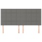 vidaXL Cabeceros 4 unidades de tela gris oscuro 90x5x78/88 cm vidaXL Cabeceros 4 unidades de tela gris oscuro 90x5x78/88 cm