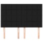 vidaXL Cabeceros 4 unidades tela negro 72x5x78/88 cm vidaXL Cabeceros 4 unidades tela negro 72x5x78/88 cm