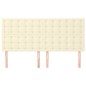 vidaXL Cabeceros 4 unidades cuero sintético color crema 90x5x78/88cm