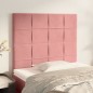 vidaXL Cabeceros 2 unidades de terciopelo rosa 100x5x78/88 cm vidaXL Cabeceros 2 unidades de terciopelo rosa 100x5x78/88 cm