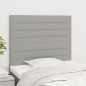 vidaXL Cabeceros 2 unidades de tela gris claro 100x5x78/88 cm vidaXL Cabeceros 2 unidades de tela gris claro 100x5x78/88 cm