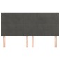 vidaXL Cabeceros 4 unidades de terciopelo gris oscuro 90x5x78/88 cm vidaXL Cabeceros 4 unidades de terciopelo gris oscuro 90x5x78/88 cm