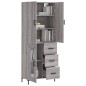 vidaXL Aparador alto madera contrachapada gris sonoma 69,5x34x180 cm vidaXL Aparador alto madera contrachapada gris sonoma 69,5x34x180 cm