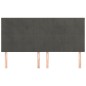 vidaXL Cabeceros 4 unidades de terciopelo gris oscuro 80x5x78/88 cm