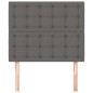 vidaXL Cabeceros 2 unidades de cuero sintético gris 100x5x78/88 cm