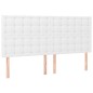 vidaXL Cabeceros 4 unidades de cuero sintético blanco 100x5x78/88 cm vidaXL Cabeceros 4 unidades de cuero sintético blanco 100x5x78/88 cm