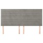 vidaXL Cabeceros 4 unidades de terciopelo gris claro 100x5x78/88 cm vidaXL Cabeceros 4 unidades de terciopelo gris claro 100x5x78/88 cm