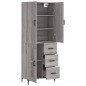 vidaXL Aparador alto madera contrachapada gris sonoma 69,5x34x180 cm vidaXL Aparador alto madera contrachapada gris sonoma 69,5x34x180 cm