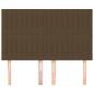 vidaXL Cabeceros 4 unidades tela marrón oscuro 72x5x78/88 cm vidaXL Cabeceros 4 unidades tela marrón oscuro 72x5x78/88 cm