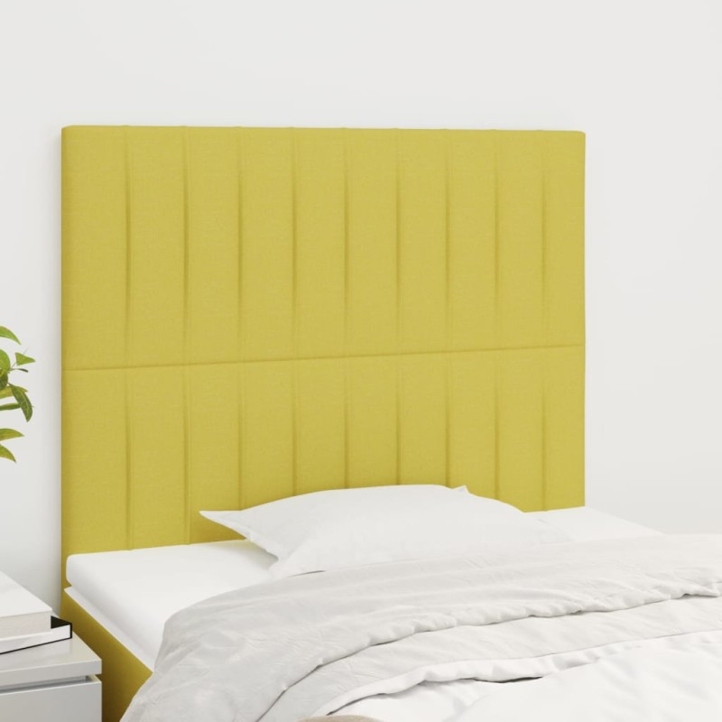 vidaXL Cabeceros 2 unidades de tela verde 100x5x78/88 cm vidaXL Cabeceros 2 unidades de tela verde 100x5x78/88 cm