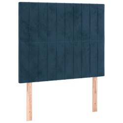 vidaXL Cabeceros 2 unidades de terciopelo azul oscuro 100x5x78/88 cm