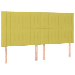 vidaXL Cabeceros 4 unidades de tela verde 100x5x78/88 cm