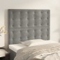 vidaXL Cabeceros 2 unidades de terciopelo gris claro 100x5x78/88 cm vidaXL Cabeceros 2 unidades de terciopelo gris claro 100x5x78/88 cm