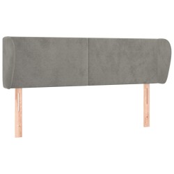vidaXL Cabecero de terciopelo gris claro 147x23x78/88 cm