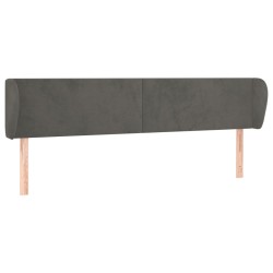 vidaXL Cabecero de terciopelo gris oscuro 203x23x78/88 cm