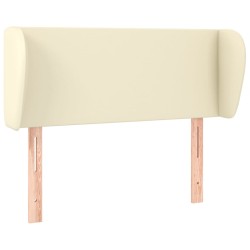 vidaXL Cabecero de cuero sintético color crema 103x23x78/88 cm