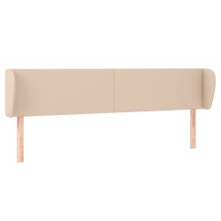 vidaXL Cabecero de cuero sintético color capuchino 163x23x78/88 cm
