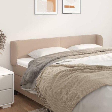 vidaXL Cabecero de cuero sintético color capuchino 183x23x78/88 cm