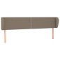 vidaXL Cabecero de tela gris taupe 203x23x78/88 cm vidaXL Cabecero de tela gris taupe 203x23x78/88 cm