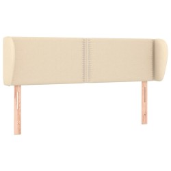 vidaXL Cabecero de tela color crema 147x23x78/88 cm