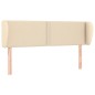 vidaXL Cabecero de tela color crema 147x23x78/88 cm