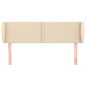 vidaXL Cabecero de tela color crema 147x23x78/88 cm