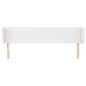vidaXL Cabecero de cuero sintético blanco 203x23x78/88 cm vidaXL Cabecero de cuero sintético blanco 203x23x78/88 cm