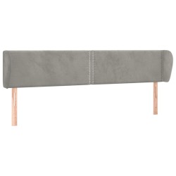 vidaXL Cabecero de terciopelo gris claro 163x23x78/88 cm