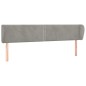vidaXL Cabecero de terciopelo gris claro 163x23x78/88 cm vidaXL Cabecero de terciopelo gris claro 163x23x78/88 cm