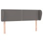 vidaXL Cabecero de cuero sintético gris 147x23x78/88 cm vidaXL Cabecero de cuero sintético gris 147x23x78/88 cm