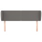 vidaXL Cabecero de cuero sintético gris 147x23x78/88 cm vidaXL Cabecero de cuero sintético gris 147x23x78/88 cm