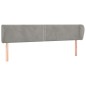 vidaXL Cabecero de terciopelo gris claro 203x23x78/88 cm vidaXL Cabecero de terciopelo gris claro 203x23x78/88 cm