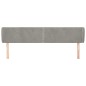 vidaXL Cabecero de terciopelo gris claro 203x23x78/88 cm vidaXL Cabecero de terciopelo gris claro 203x23x78/88 cm