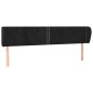 vidaXL Cabecero de terciopelo negro 203x23x78/88 cm vidaXL Cabecero de terciopelo negro 203x23x78/88 cm