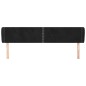 vidaXL Cabecero de terciopelo negro 203x23x78/88 cm vidaXL Cabecero de terciopelo negro 203x23x78/88 cm