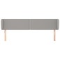 vidaXL Cabecero de tela gris claro 203x23x78/88 cm vidaXL Cabecero de tela gris claro 203x23x78/88 cm
