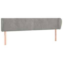 vidaXL Cabecero de terciopelo gris claro 183x23x78/88 cm