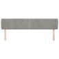 vidaXL Cabecero de terciopelo gris claro 183x23x78/88 cm vidaXL Cabecero de terciopelo gris claro 183x23x78/88 cm