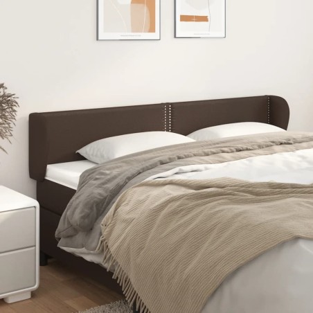 vidaXL Cabecero de cuero sintético marrón 183x23x78/88 cm