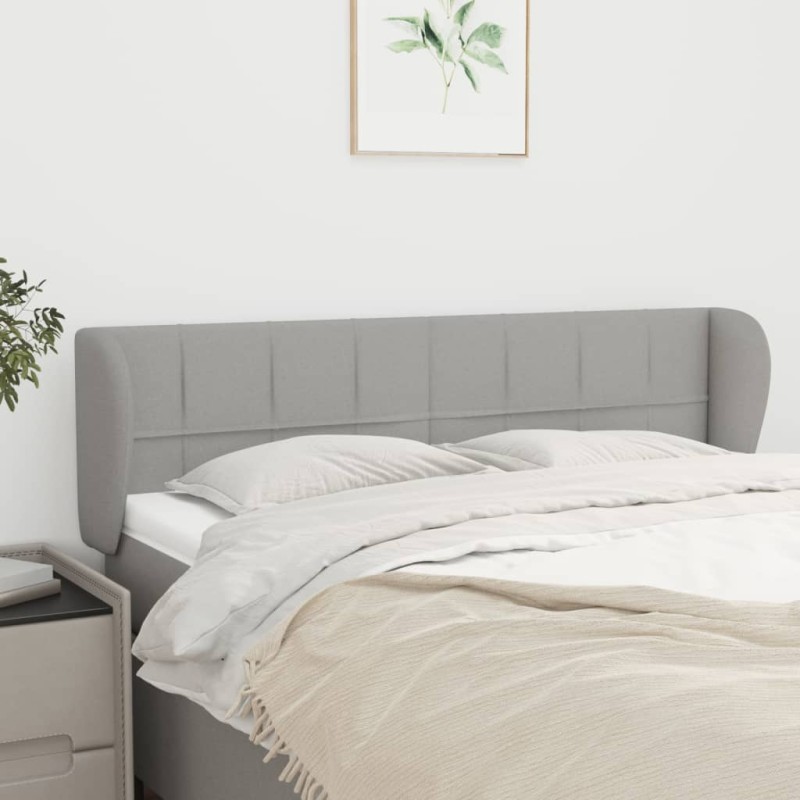 vidaXL Cabecero de tela gris claro 147x23x78/88 cm vidaXL Cabecero de tela gris claro 147x23x78/88 cm