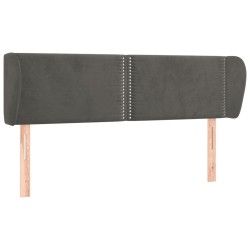 vidaXL Cabecero de terciopelo gris oscuro 147x23x78/88 cm