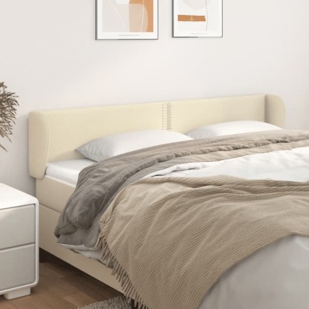 vidaXL Cabecero de cuero sintético color crema 203x23x78/88 cm