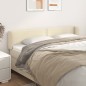 vidaXL Cabecero de cuero sintético color crema 203x23x78/88 cm vidaXL Cabecero de cuero sintético color crema 203x23x78/88 cm