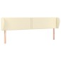 vidaXL Cabecero de cuero sintético color crema 203x23x78/88 cm vidaXL Cabecero de cuero sintético color crema 203x23x78/88 cm