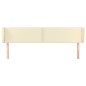 vidaXL Cabecero de cuero sintético color crema 203x23x78/88 cm vidaXL Cabecero de cuero sintético color crema 203x23x78/88 cm