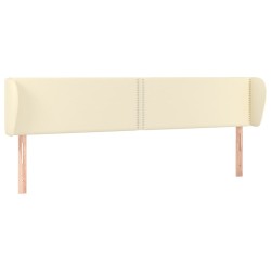 vidaXL Cabecero de cuero sintético color crema 163x23x78/88 cm